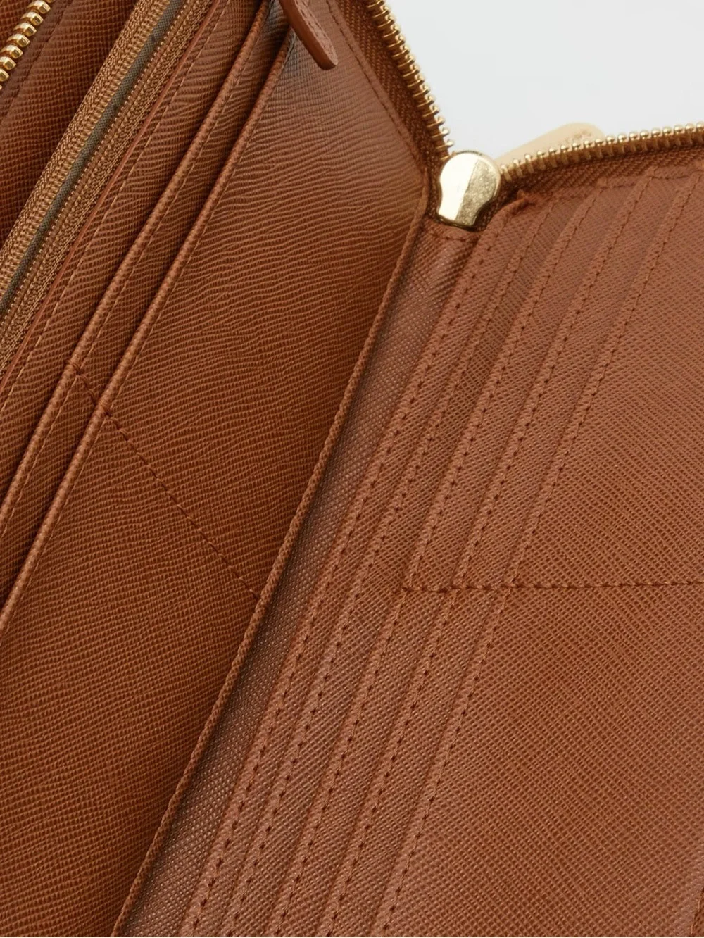Michael Kors Brown Signature Coated Canvas Zip Around Wallet